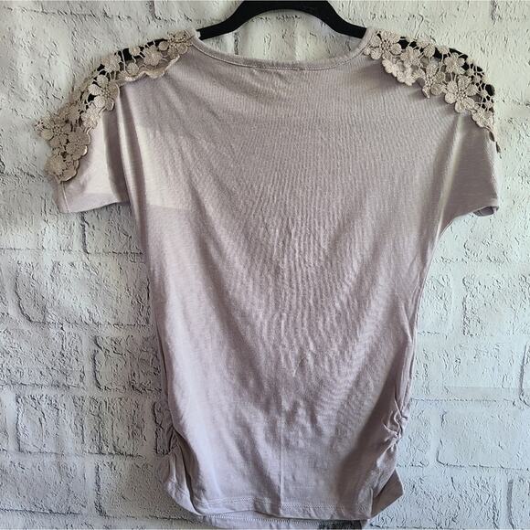 Bermini Beautiful Girls Bedazzled Lace Sleeve T-Shirt SZ XS - Picture 3 of 12